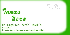 tamas mero business card